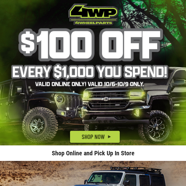 🧟 Ends Today! $100 Off Every $1,000 Monster Savings 