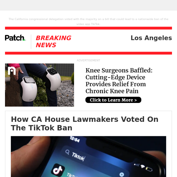 How CA House Lawmakers Voted On The TikTok Ban – Wed 09:57:22AM