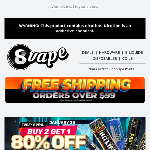 B2GO 80% OFF Vape Batteries + 15% OFF all Zovoo Disposables