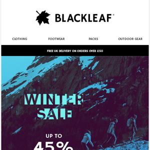 Winter Sale - Ends tonight!