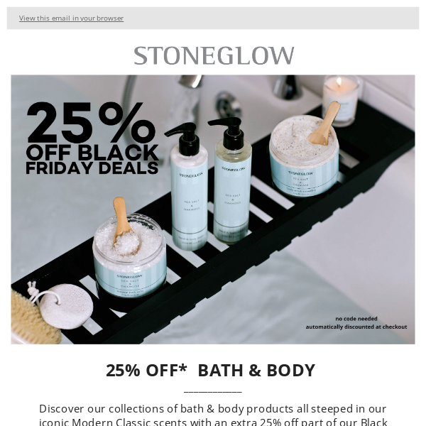 25% off Bath & Body! Let's go!