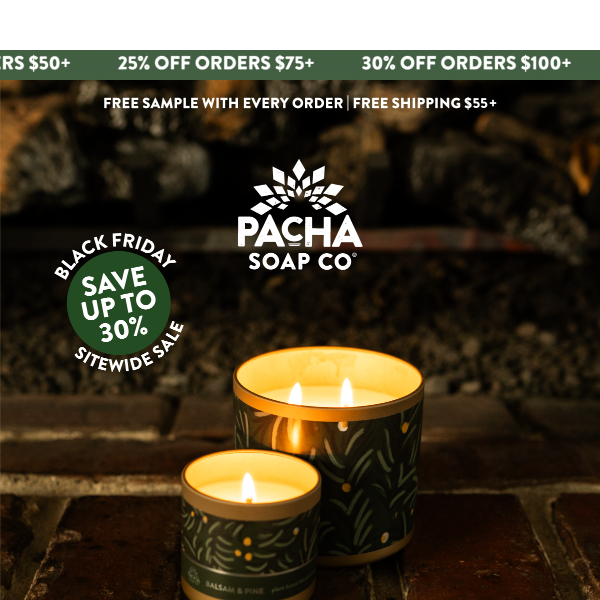 Up to 30% Off Candles