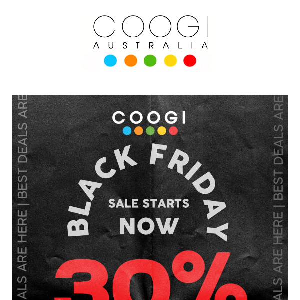 Hurry, Black Friday is Here: Enjoy 30% Off Select Coogi Sportswear!