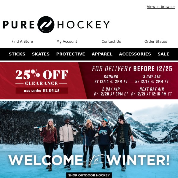 ODR SZN Is Here 🥅❄️ Get Decked Out In The Best Gear For The Pond At Pure Hockey!