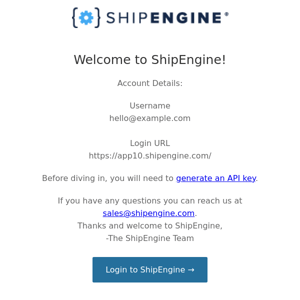 Welcome to ShipEngine