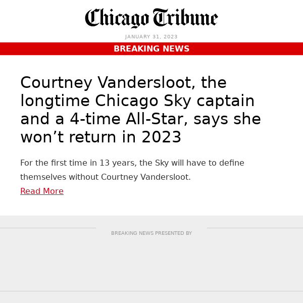 Courtney Vandersloot leaving Chicago Sky