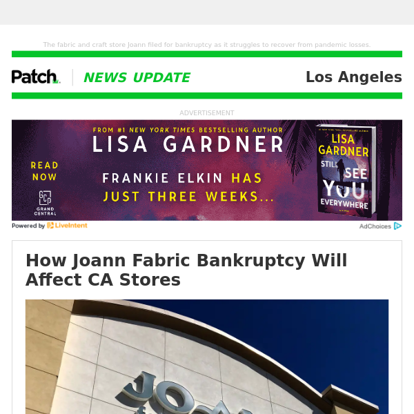 How Joann Fabric Bankruptcy Will Affect CA Stores (Mon 11:36:35 AM)