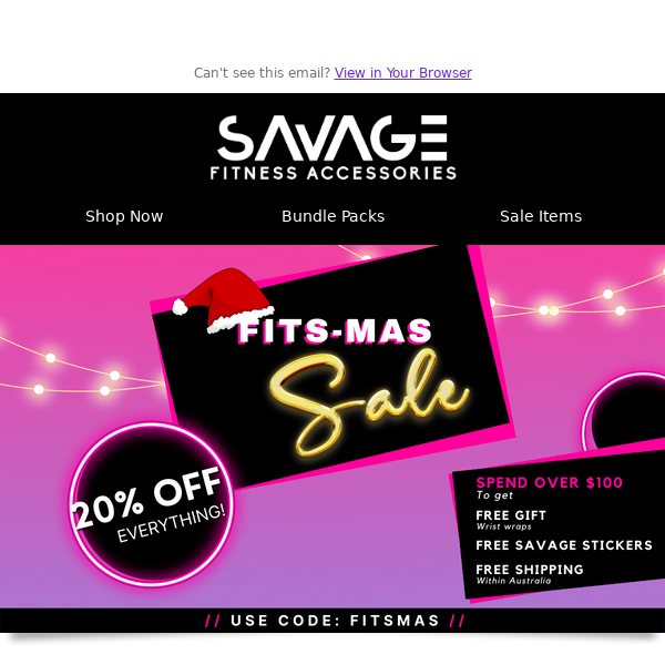 Savage Fitness Accessories Savage Fits-Mas Sale Continues!🎄