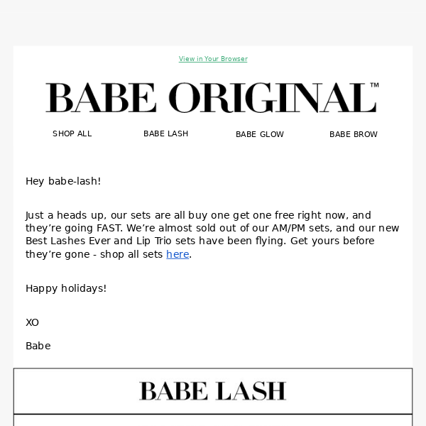 Babe Lash, don't miss out!