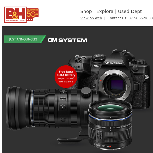 OM SYSTEM Launches OM-1 Mark II with Live GND + New 9-18mm and 150-600mm Lenses