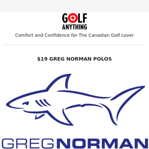 🔥 WOW🔥 $19 Greg Norman Polos - Men's & Women's