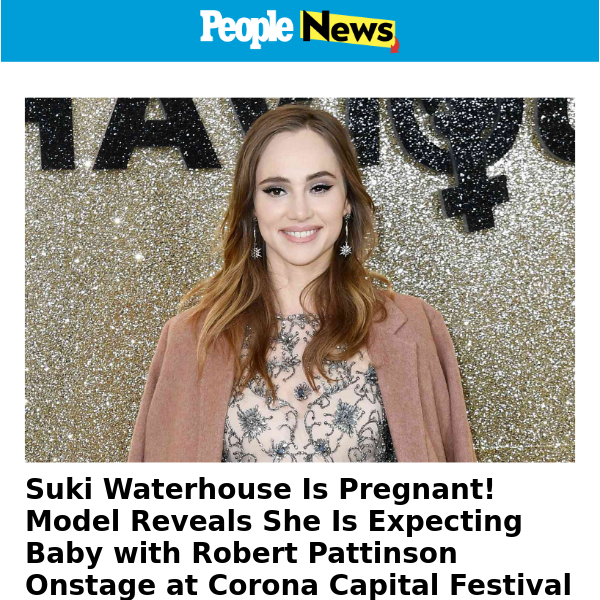 Suki Waterhouse Is pregnant! Model reveals she Is expecting baby with Robert Pattinson onstage at Corona Capital Festival