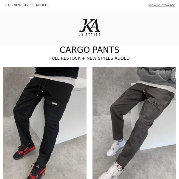 CARGO PANTS - FULL RESTOCK 🔥