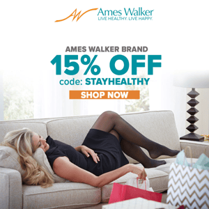 You're getting 15% off Ames Walker today!