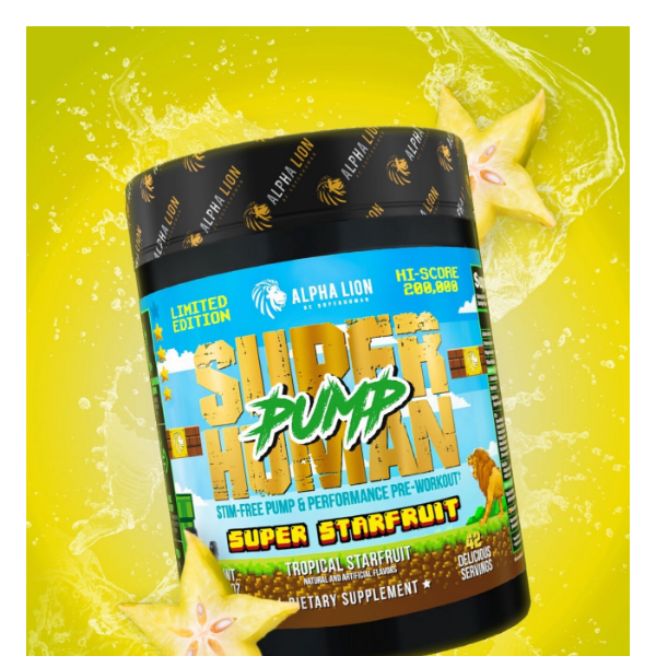 🦁 Alpha Lion Superhuman Pump Limited Edition Super Starfruit flavour!