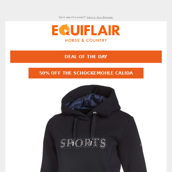 Deal of the Day - 50% Off Schockemohle Calida Hoodie