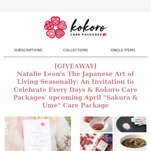 ✨ [GIVEAWAY] Natalie Leon's The Japanese Art of Living Seasonally: An Invitation to Celebrate Every Day