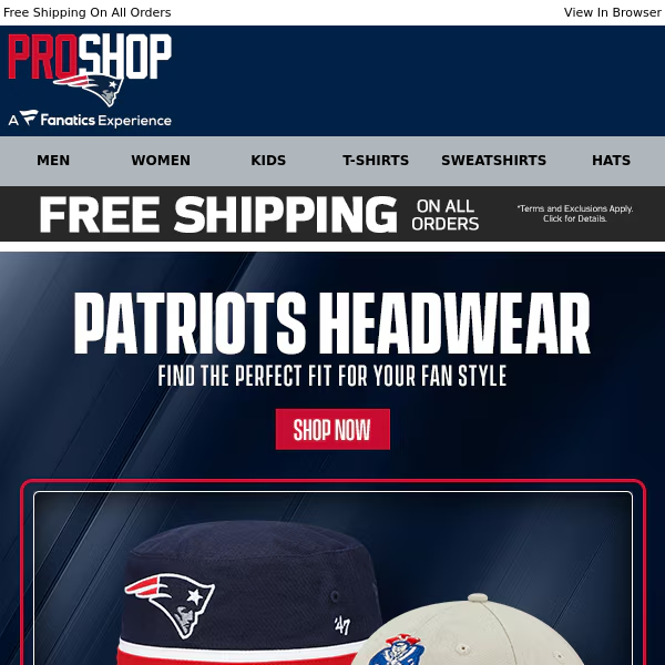 Complete Your Look With Patriots Headwear