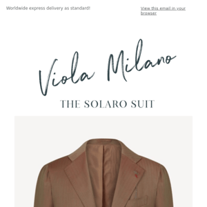 Sun-Drenched Sophistication: Discover The Viola Milano's Solaro Suit 😍