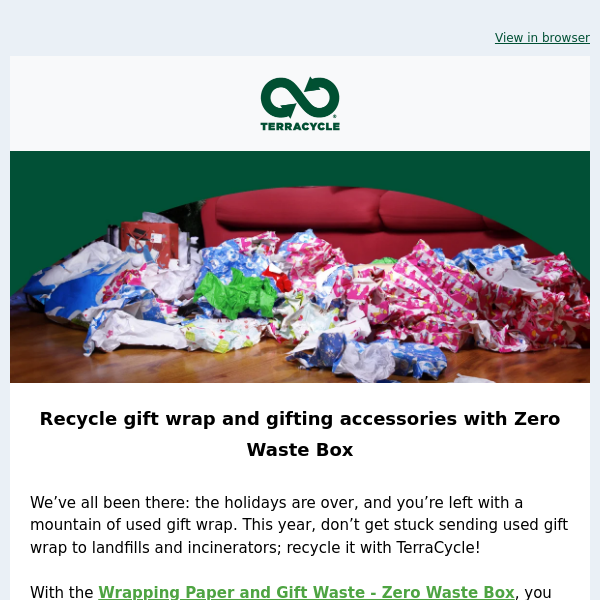 Keep gift wrap out of landfills and incinerators this holiday season 🎁