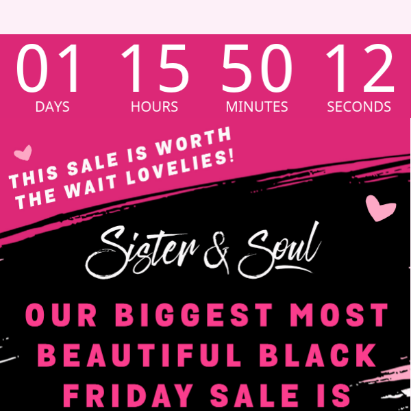 Get Ready!! Our BLACK FRIDAY Sale Starts Tomorrow!