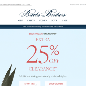 Don't miss an extra 25% off. It ends today!