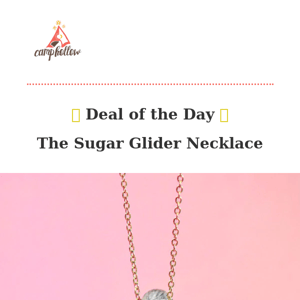 Deal of the Day: Take 25% off the Sugar Glider Necklace!