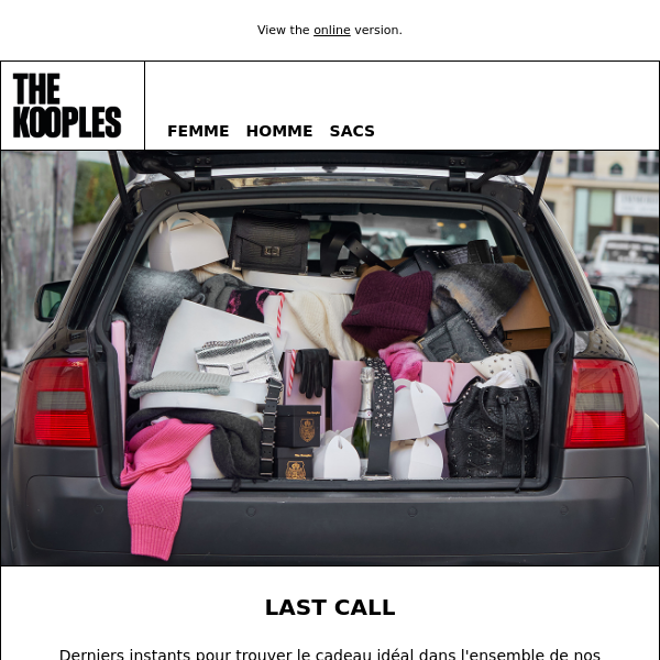 Last call | Trouver le cadeau idéal - The Kooples