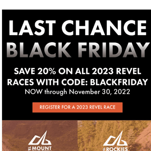 BLACK FRIDAY - LAST CHANCE!