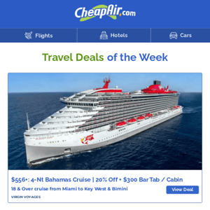 $556+ Cruise to Bahamas & more
