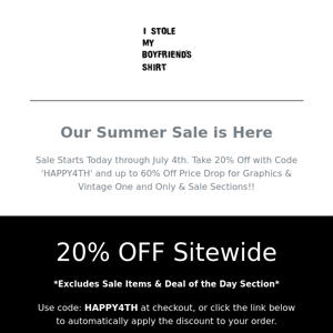 SUMMER SALE - 20% Off Discount Code + EXTRA Price Drop Up To 60% on Graphics & Sale Items (no code required)!!