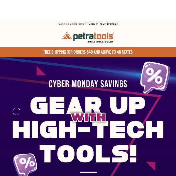 Tech It Up with Our Explosive Cyber Monday Sale Petra Tools
