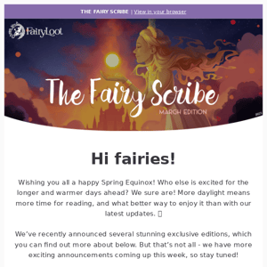 💜 The March 2023 Fairy Scribe + Sale Time Changes 💜