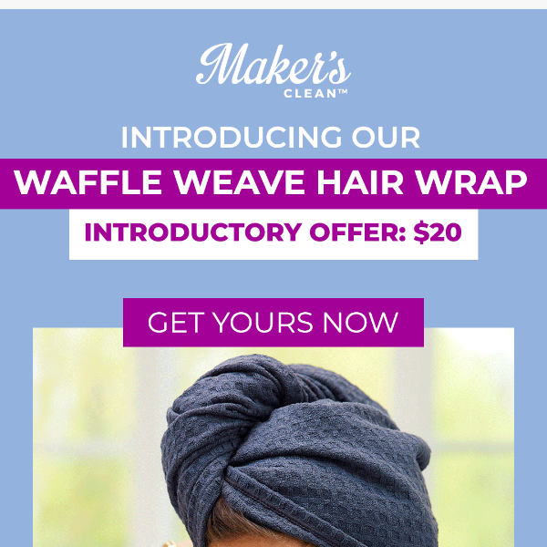 It's finally here! The Waffle Weave Hair Wrap 🌟