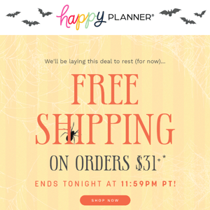 Hey, Boo! FREE SHIPPING on Orders $31+