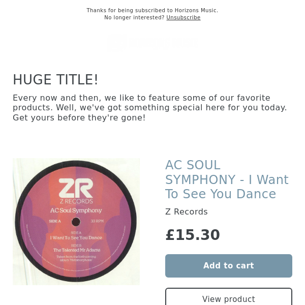 OUT NOW! AC SOUL SYMPHONY - I Want To See You Dance [z records]
