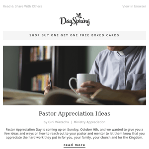 Pastor Appreciation Ideas