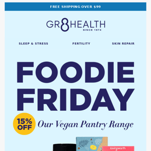 15% Off All Vegan Food Items for Foodie Friday! 😋