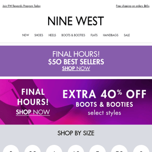 40% Off Boots & Booties...It's your last chance!