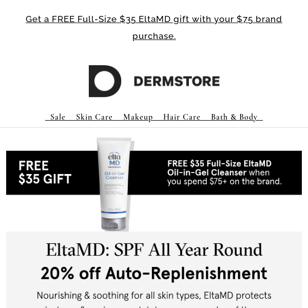 Almost out of EltaMD? 20% off with Auto-Replenishment