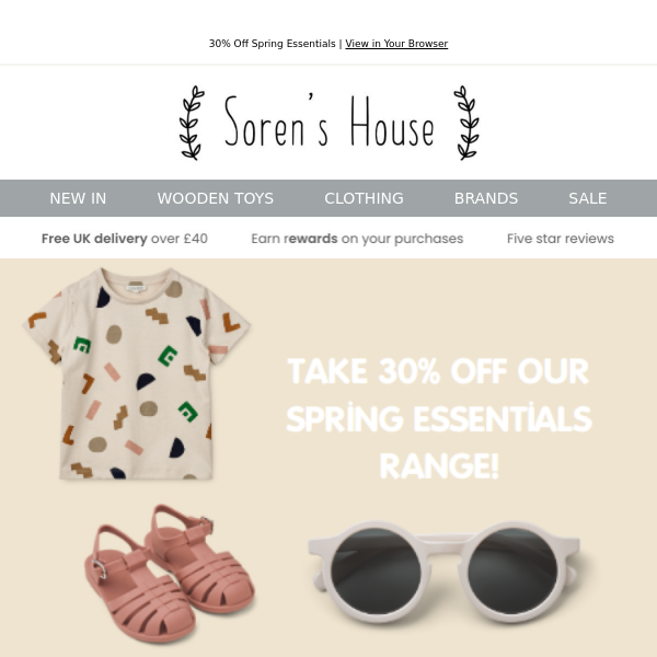 Get 30% Off Spring Essentials!