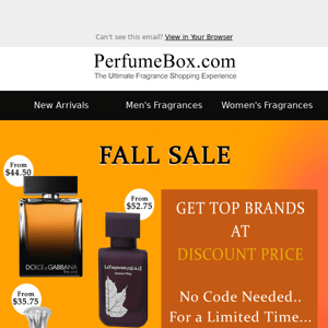 Stock up on Fall Fragrances!