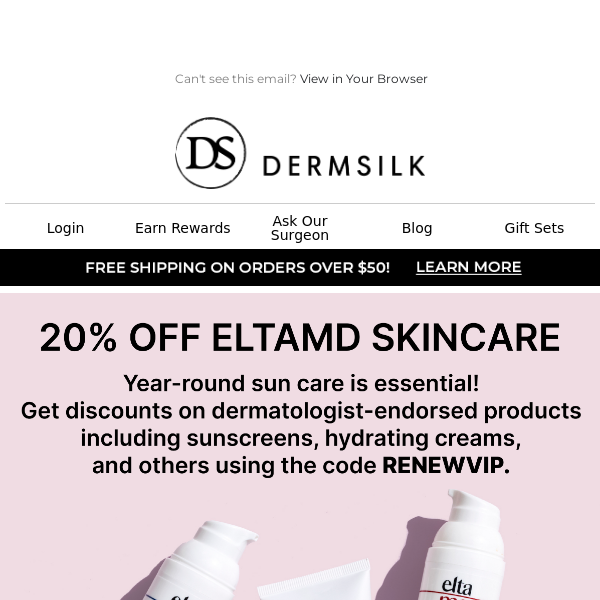 🎉 Don't miss out! Enjoy 20% off EltaMD skin products!