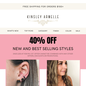 Kinsley Armelle Jewelry, these savings are just for you! ♥️