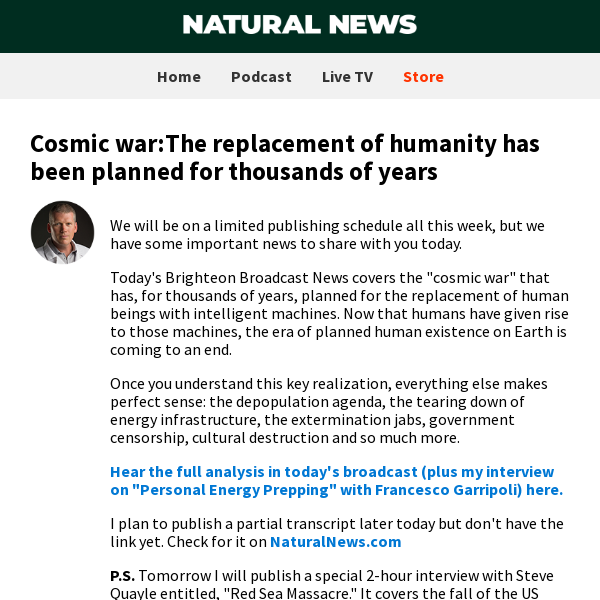 Cosmic war:The replacement of humanity has been planned for thousands of years