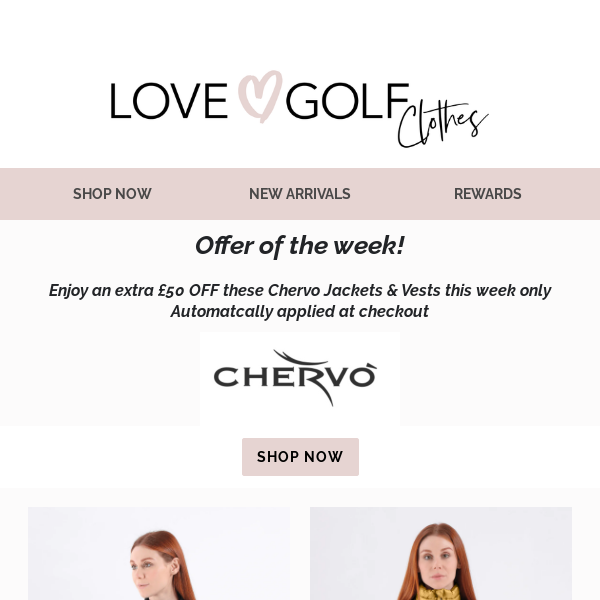 Offer of the week - Extra £50 off select Chervo Jackets & Vests