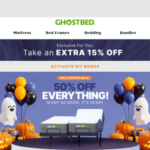 👻 BOO! Don't be scared of 50% off