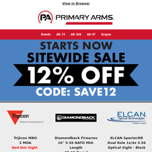 12% OFF Sitewide starts NOW!