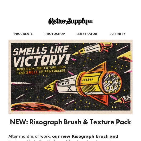 NEW: Risograph Brush & Texture Pack