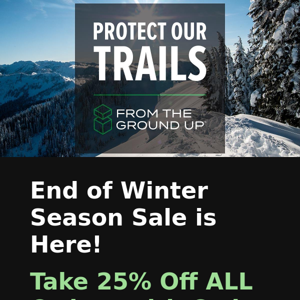 End of Winter Sale Live Now!